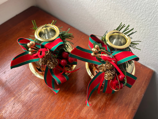 Pair of Bell Candleholders