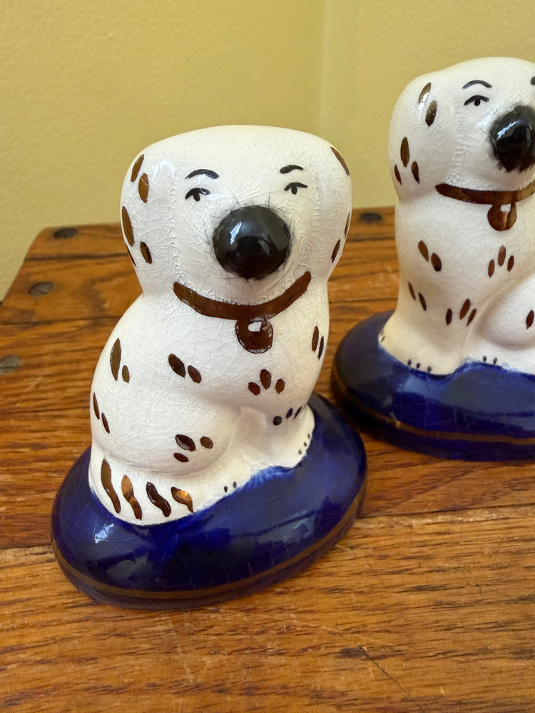 Pair of Spotted Staffordshire Dogs