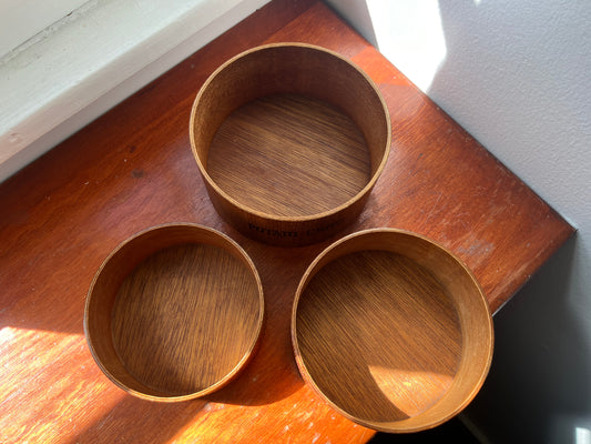 Teak Nesting Snack Bowls