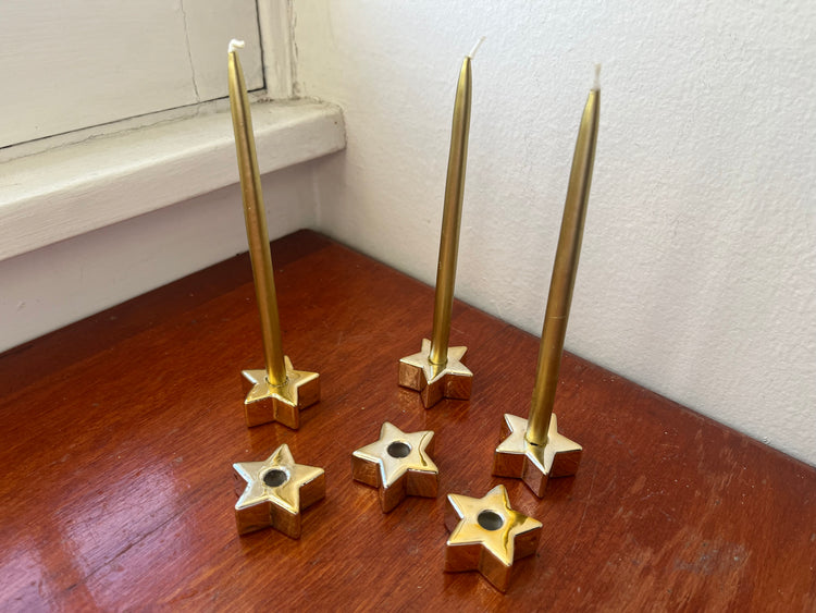 Set of 6 Dansk Star Candleholders