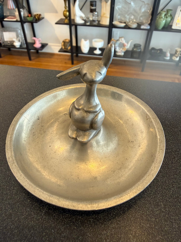Pewter Bunny Ring Dish