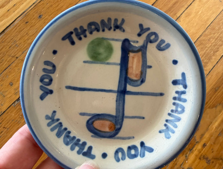 MA Hadley “thank you” coaster/dish