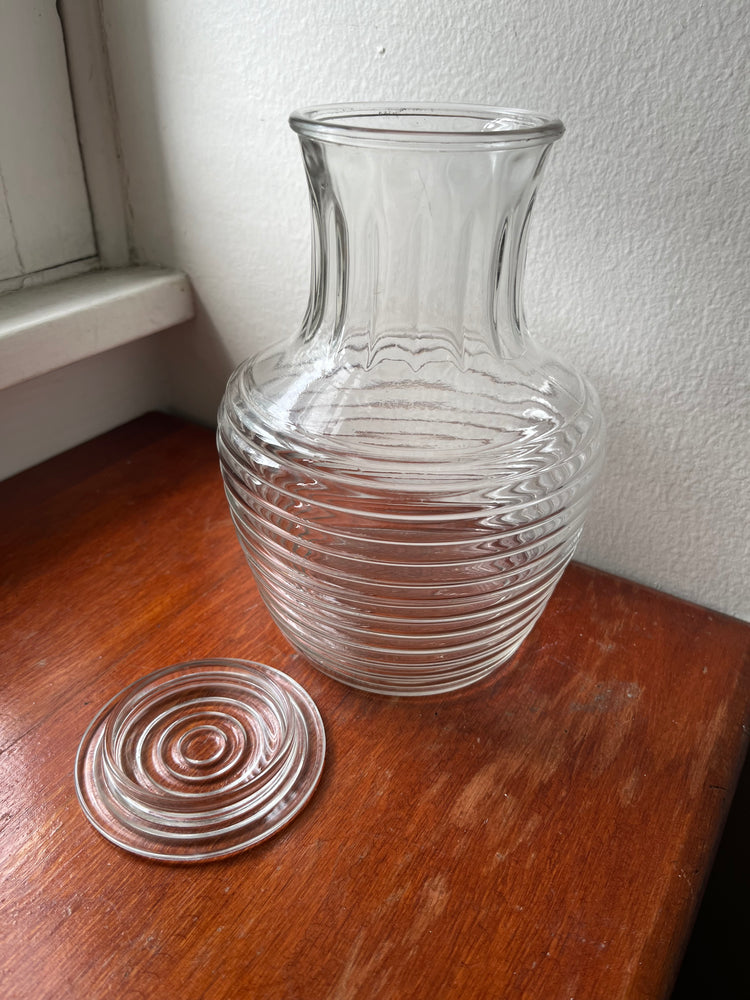 Anchor Hocking Ribbed Glass Carafe