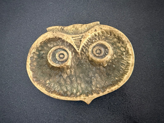 Brass Owl Trinket Dish