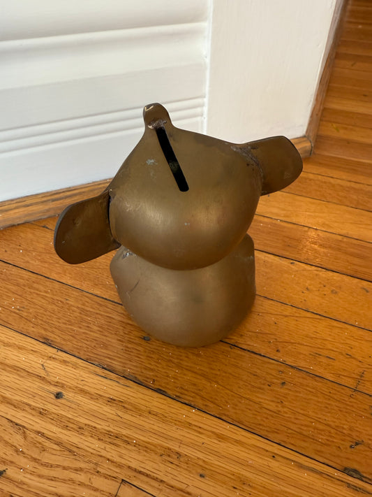 Brass Elephant Bank