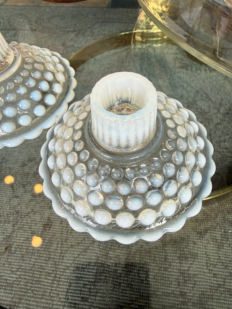 Hobnail Candleholders