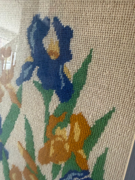 Needlepoint Irises