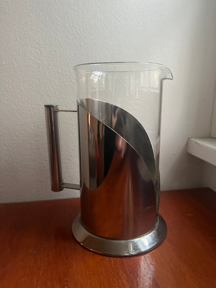 Stainless Steel and Glass Coffee Pitcher