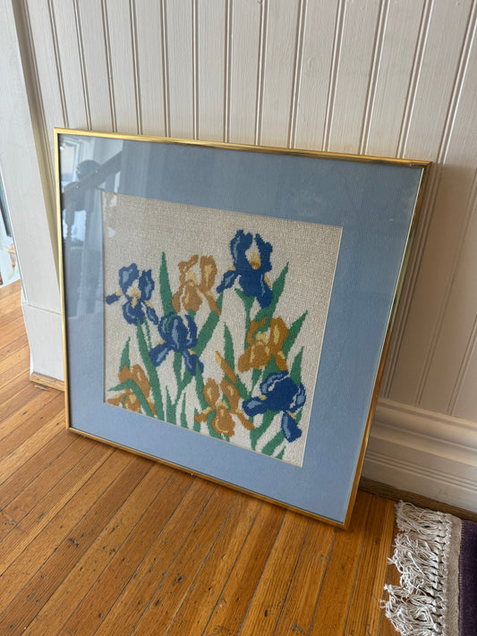 Needlepoint Irises