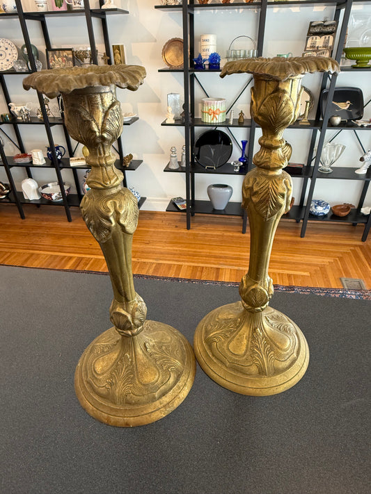 Ornate Brass Candlesticks