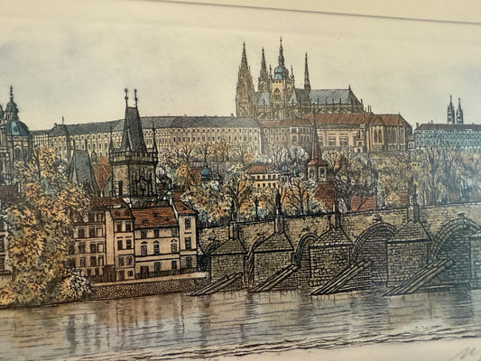 Etching of Prague