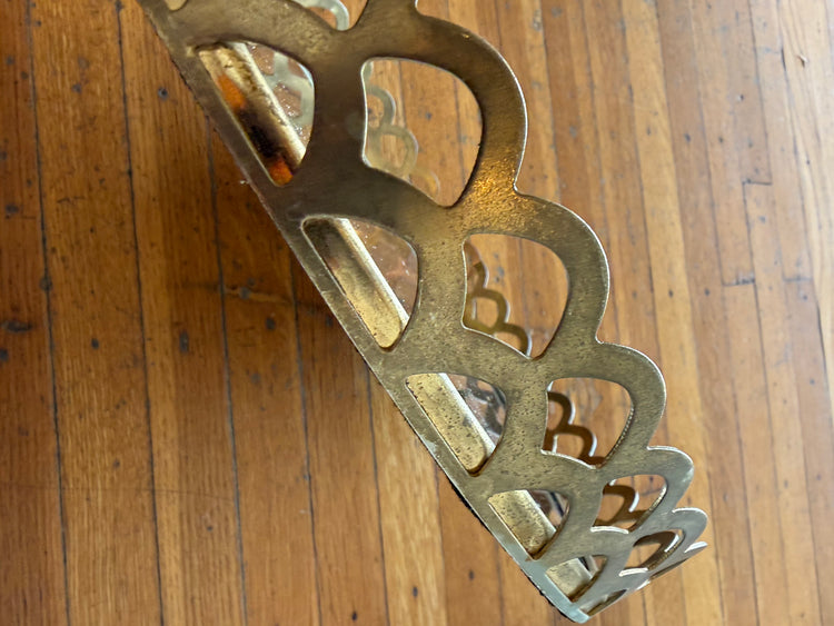 Scalloped Mirrored Tray