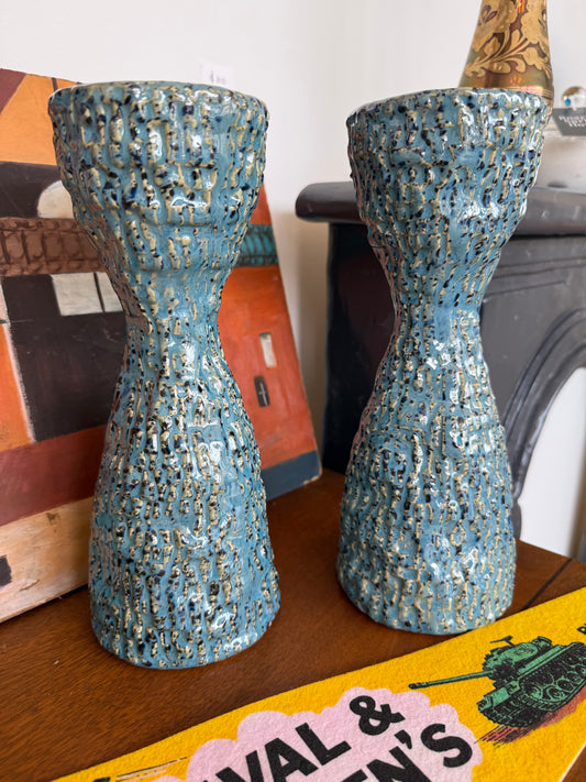 Midcentury Pillar Candle Holders