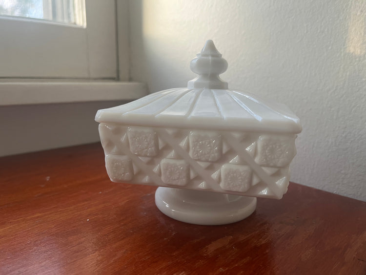 Westmoreland Milk Glass Cinnamon Candle