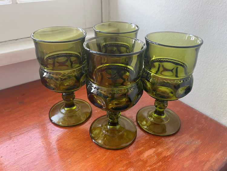 Set of 4 Glasses by Indiana Glass