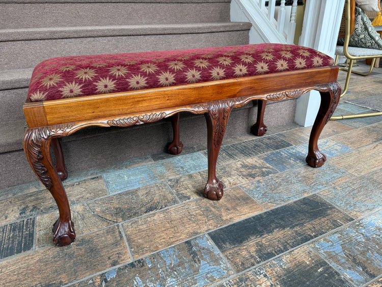 Antique Chippendale-style Bench