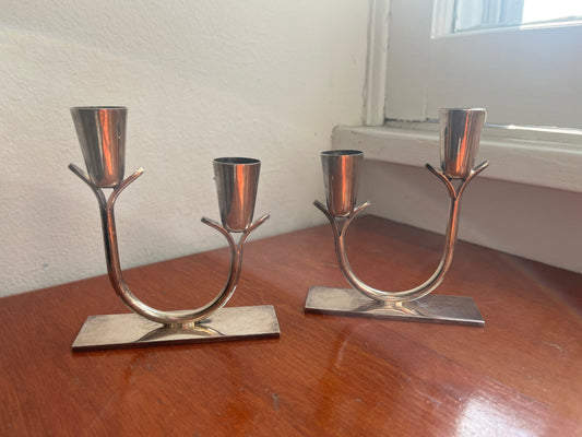 Wm. A. Rogers Silverplated Candleholders