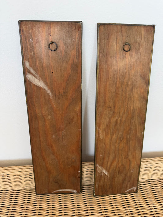 Pair of Brass Wall Plaques