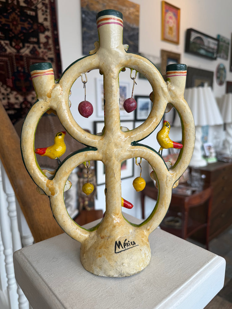 Mexican Folk Art Tree of Life Candelabra