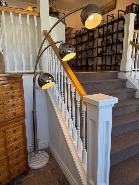 Chrome & Marble Floor Lamp