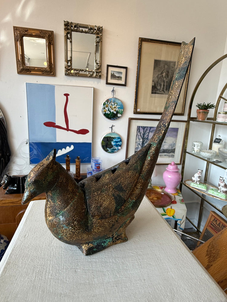 Cast Iron Pheasant Incense Burner