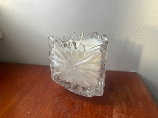 Triangular Glass Evergreen Apple Candle