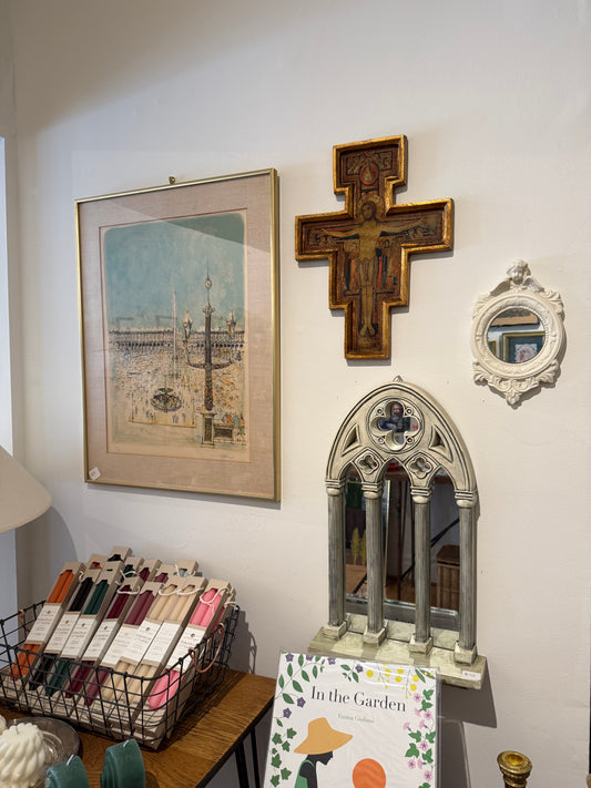 Large Wooden Italian Crucifix Icon