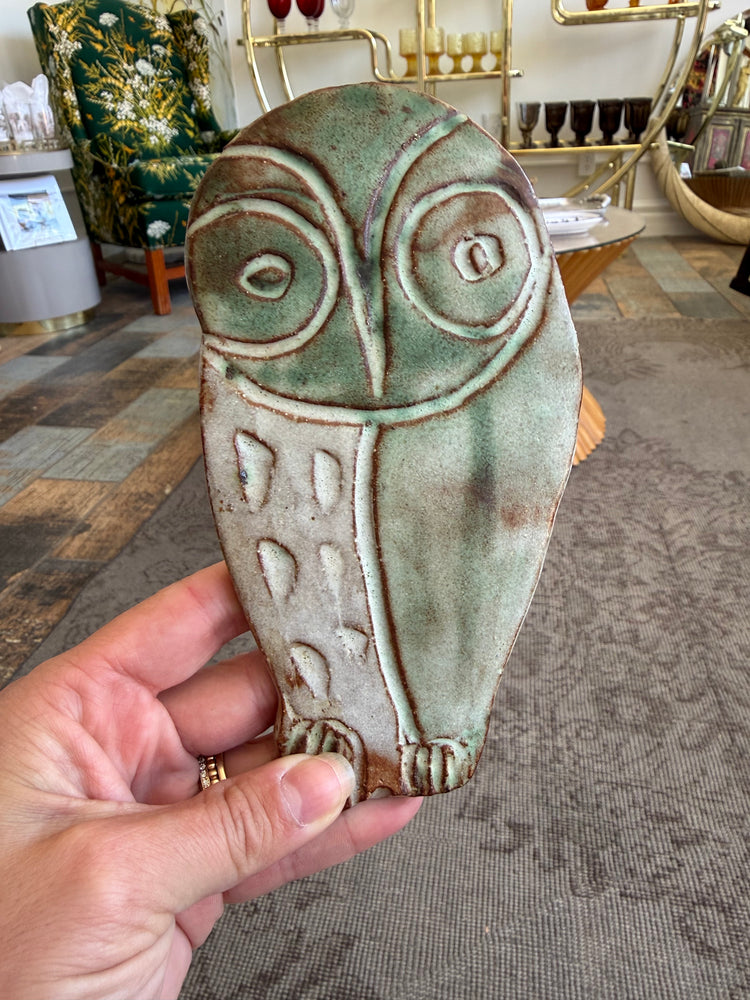 Ceramic Decorative Owl Green