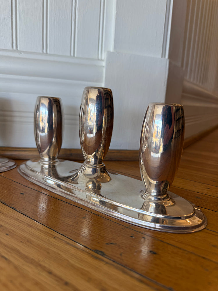 Pair of International Silver Midcentury Candlestick holders