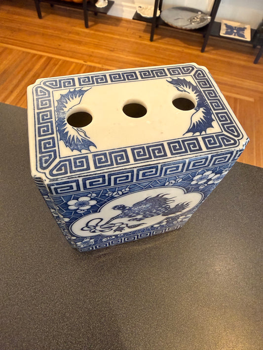 Blue & White Rectangle Vase