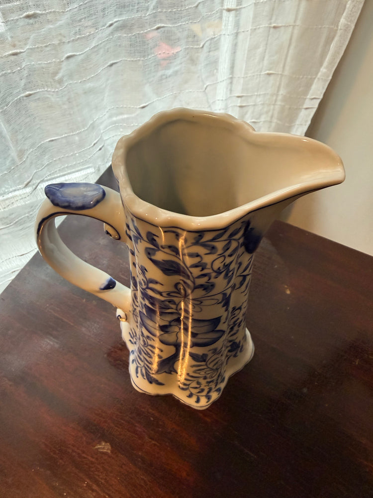 Blue and White Floral Vase