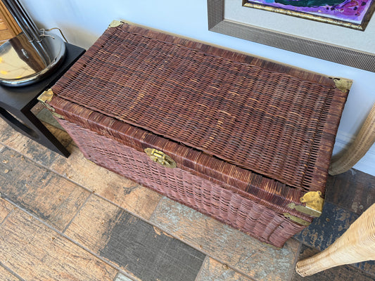 Wicker Blanket Chest