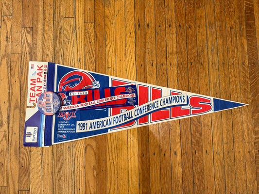 Bills Super Bowl XXVI Pennant w/accessories