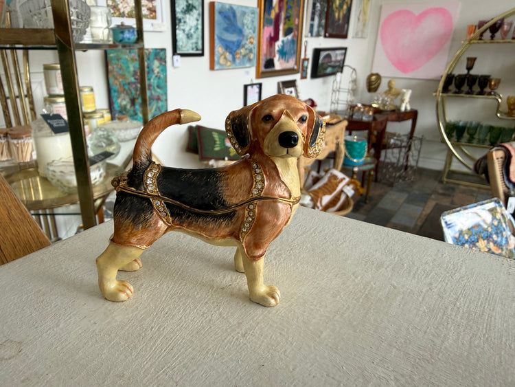 Dept 56 Bejeweled Beagle Trinket Box