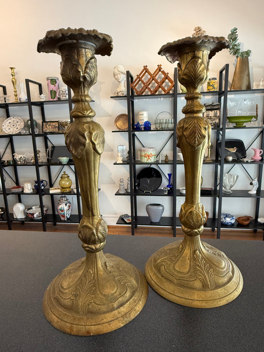 Ornate Brass Candlesticks