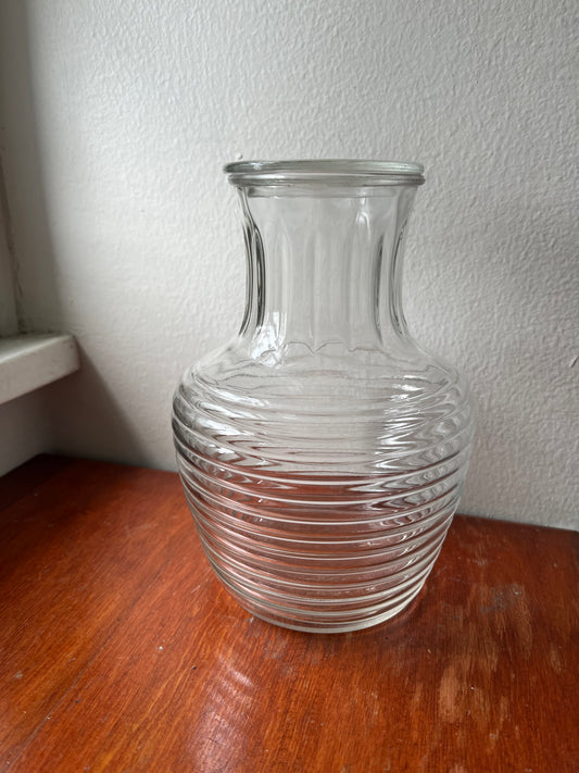 Anchor Hocking Ribbed Glass Carafe