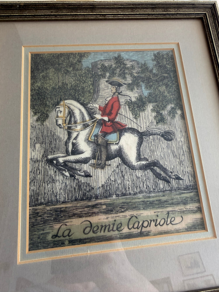 Framed “La demie Capriole” print