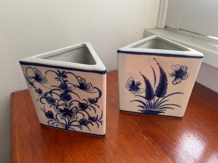 Pair of Triangular Planters