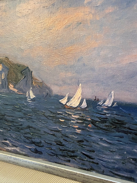 “Cliffs and Sailboats at Pourville” by Claude Monet.