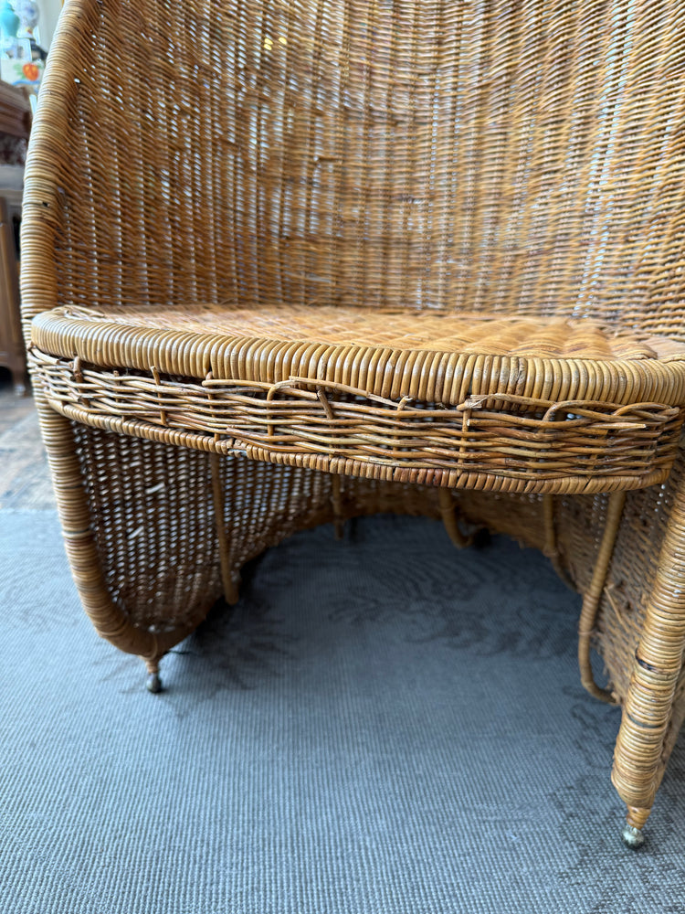 Hooded Wicker Chair