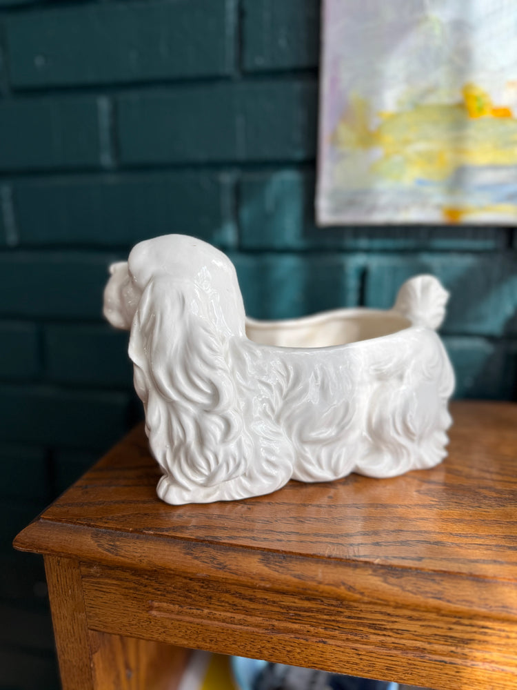 Ceramic Spaniel Planter