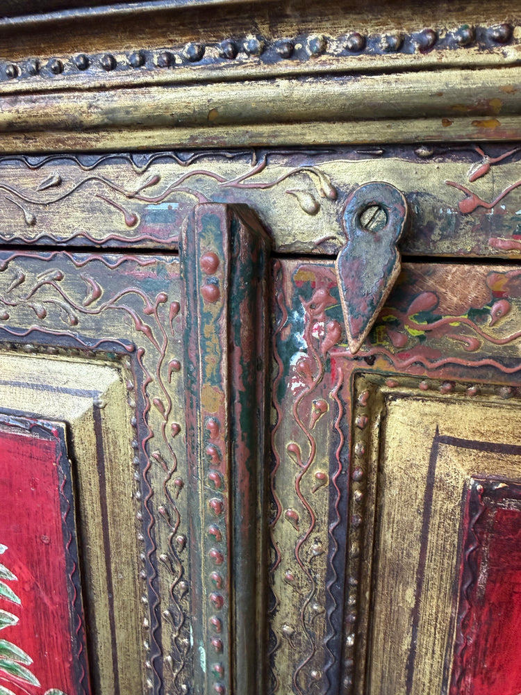 Red Handpainted Cabinet
