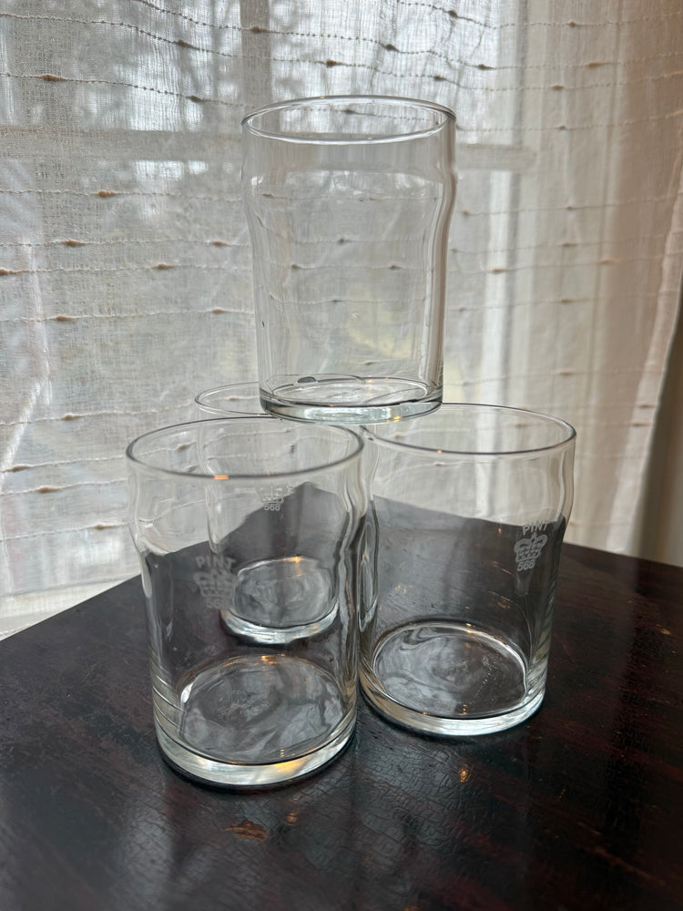 Set of 4 Nonic Imperial Pint Glasses