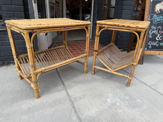 Rattan End Table