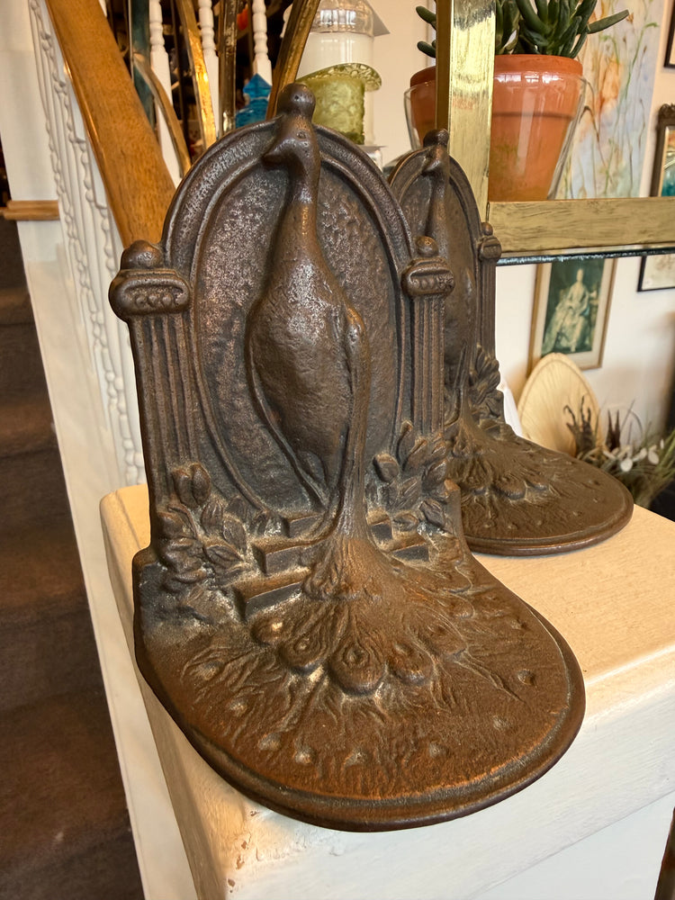 Peacock Bookends