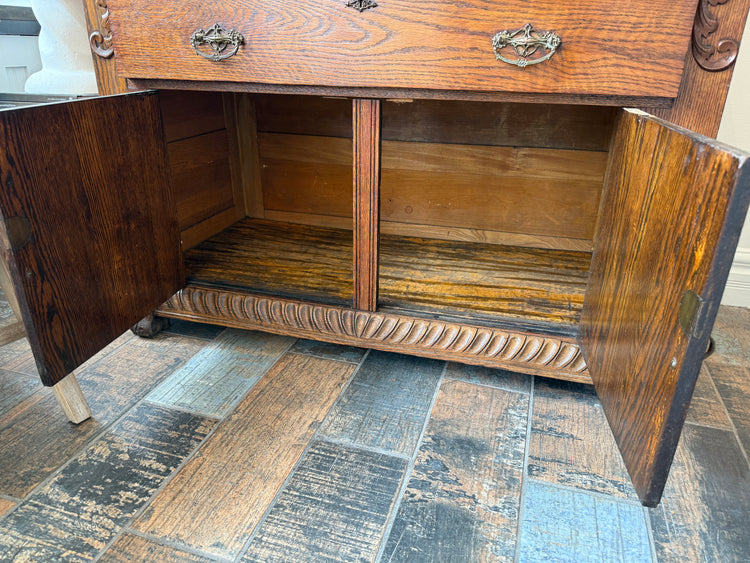 Antique Tiger Oak Buffet