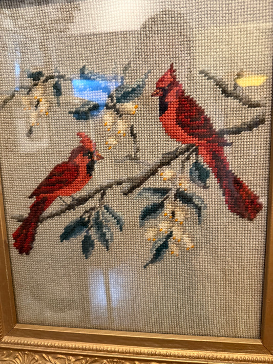 Large Cardinal Needlepoint