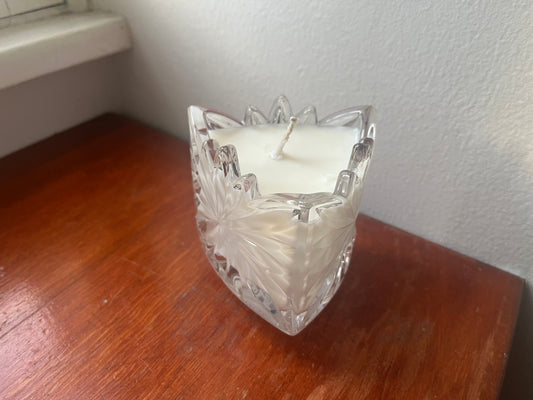 Triangular Glass Evergreen Apple Candle