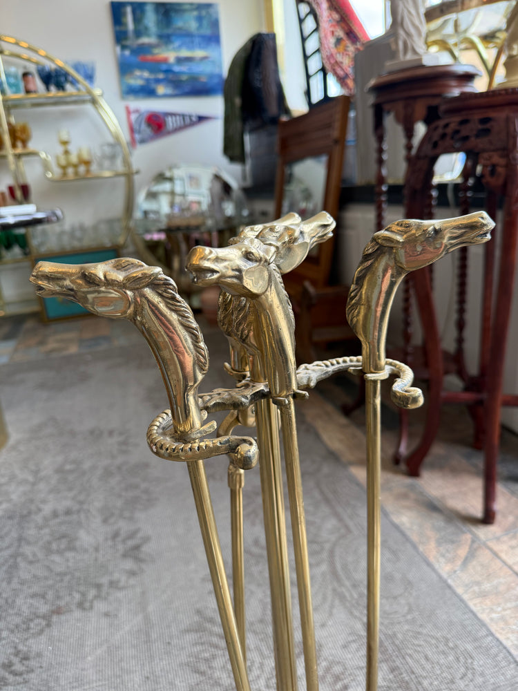 Horse Fireplace Tools Set