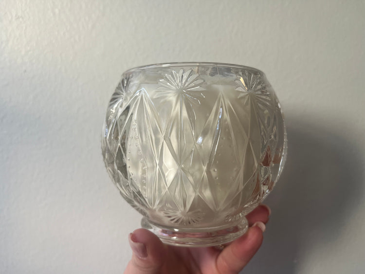 Round Avon Glass Cinnamon Candle